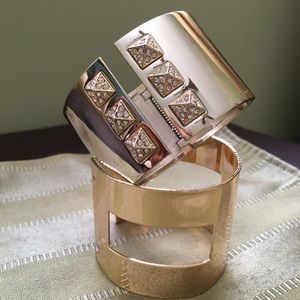 Gold and faux diamond Victoria’s Secret Cuff Bracelet
